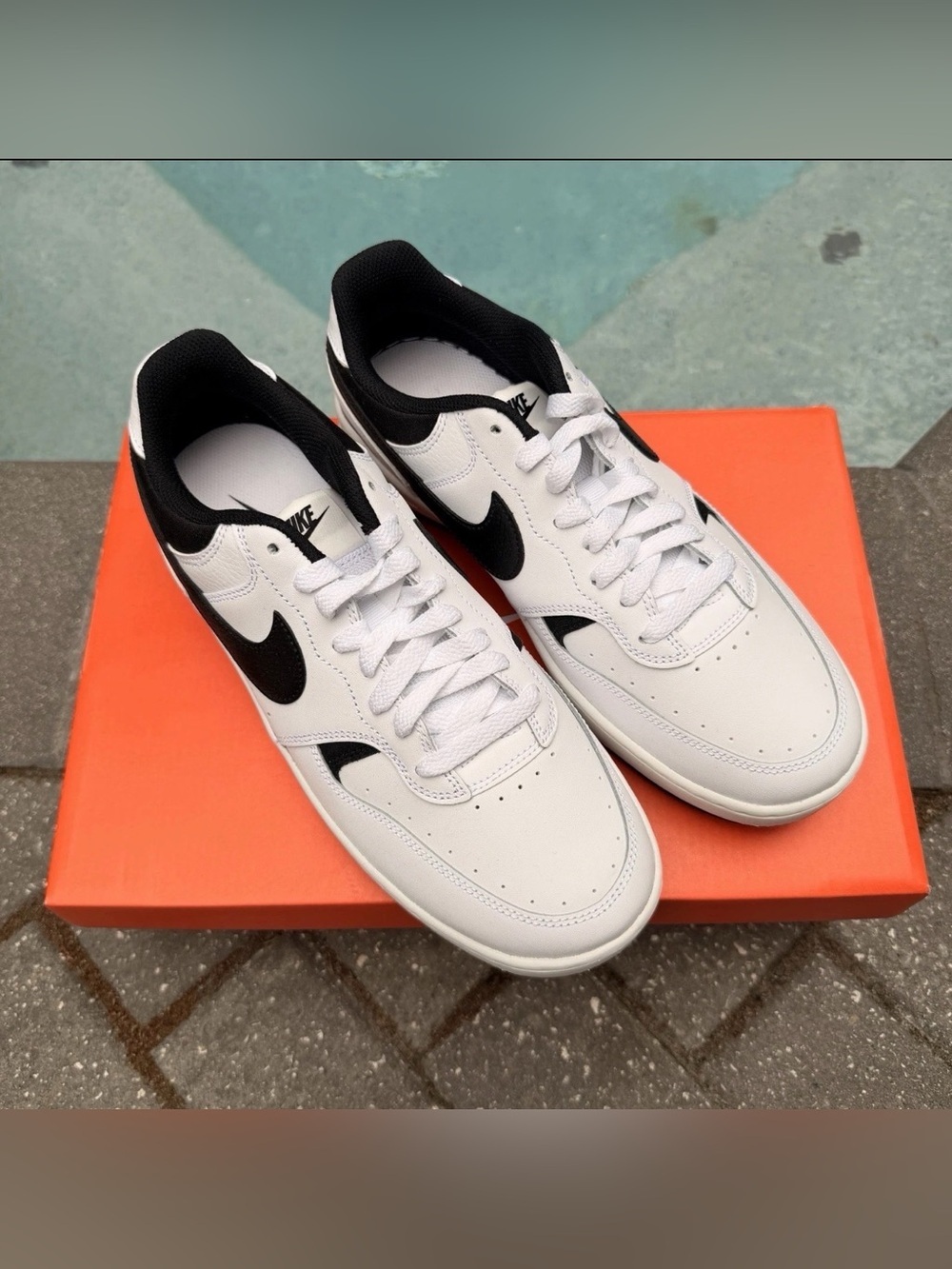 NIKE WMNS GAMMA FORCE DX9176-100 WHITE BLACK LACE-UP SNEAKERS SHOES SIZE 10.5 - Picture 2 of 5